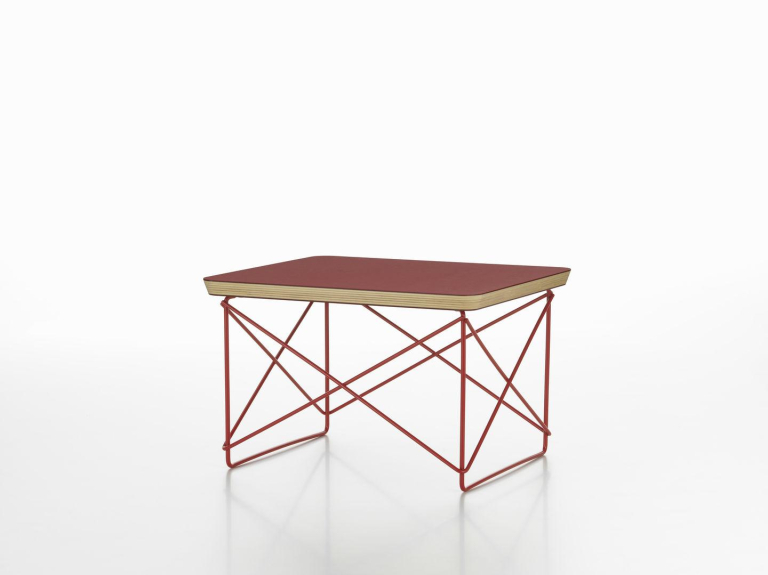 Vitra Occasional LTR salontafel multicolour rood onderstel linoleum Dark Brick