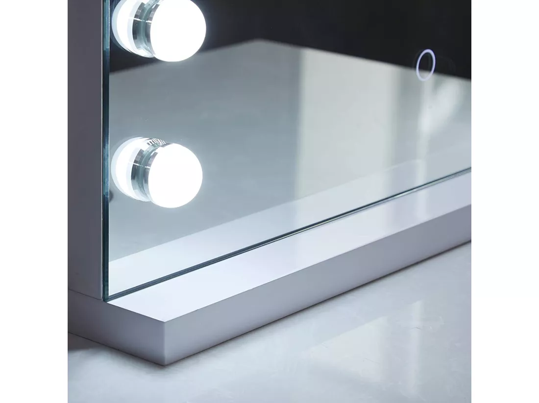 Miroir de maquillage hollywood blanche 58 x 3 x 43 cm 01_0000393