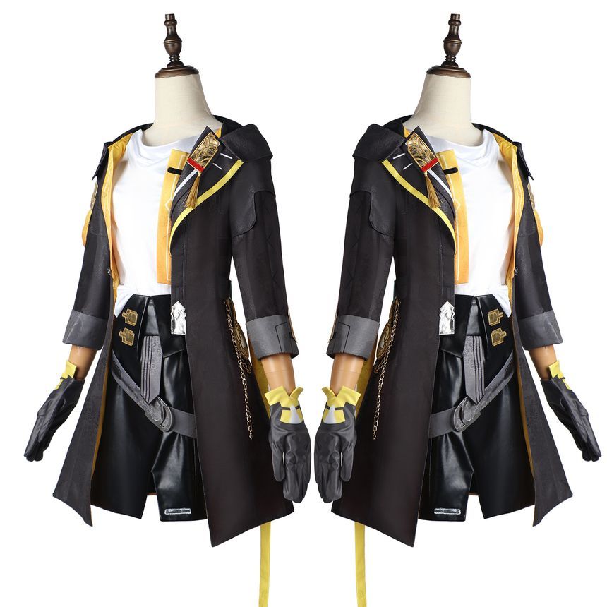 Custaplayu - Matching Honkai Star Rail Trailblazer Cosplaykostuum / Pruik / Applique Platform Chunky Heel Boots / Set