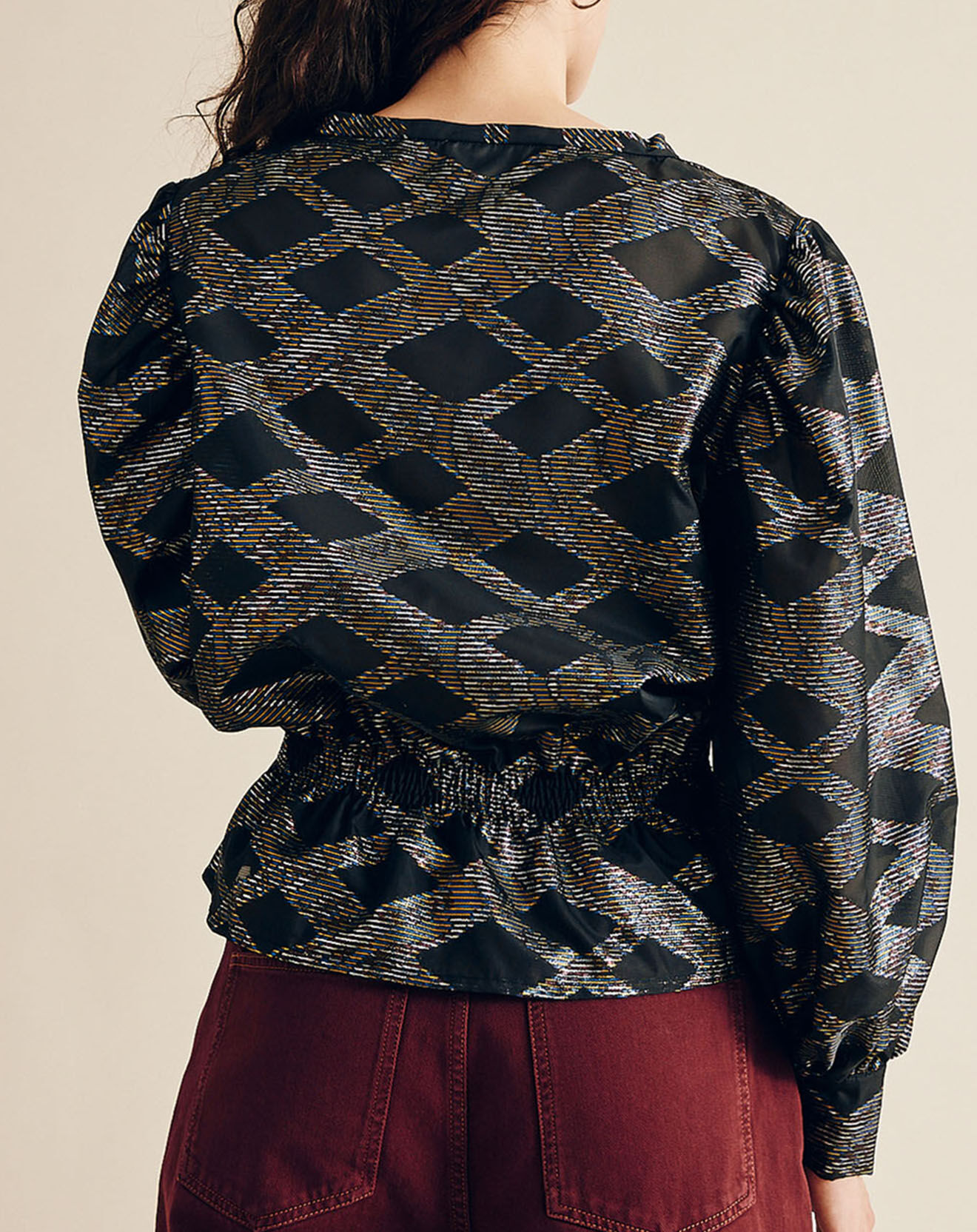 Chloé Stora Blouse Beirut imprimée noir/multicolore