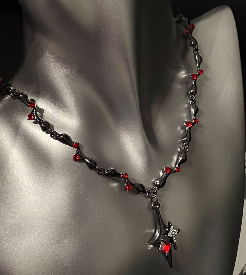Lilafey - Ster hanger strass legering ketting