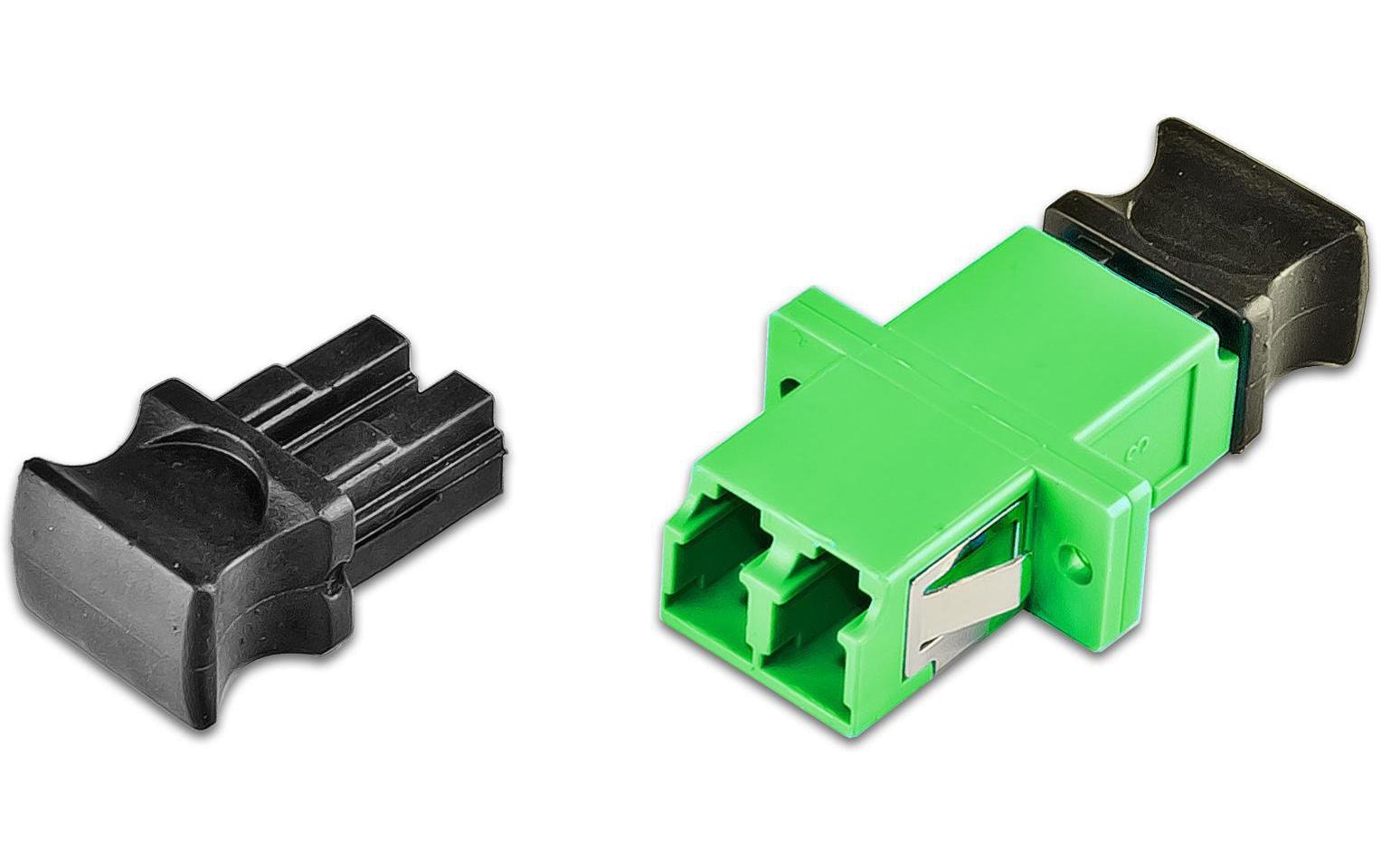 LWL-Kupplung Singlemode LC/APC – LC/APC, OS2, DuplexDuplex-LWL-Kupplung, grün
