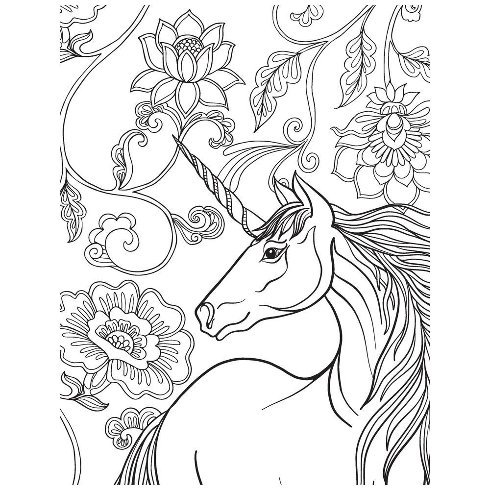 Kaleidoskop-Malbuch: Einhorn-Regenbögen