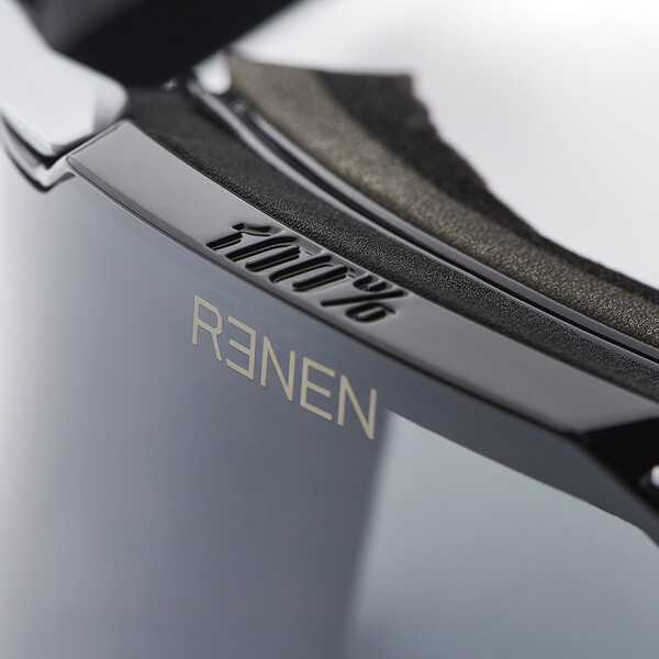 100% - Masque Armega Renen S2 - Silver Mirror Noir / Gris