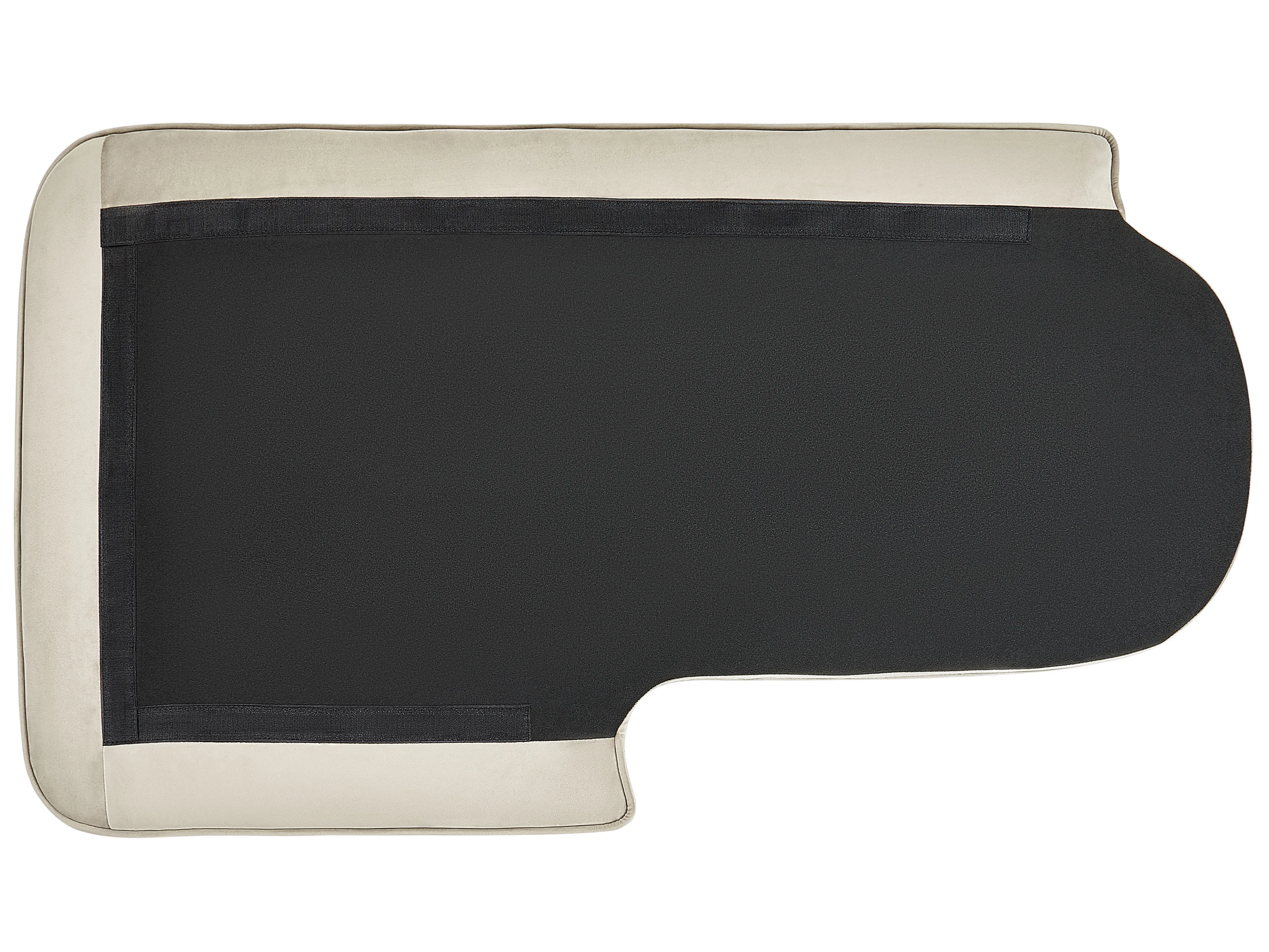 Rechtszijdige chaise longue ALLIER Fluweel Beige
