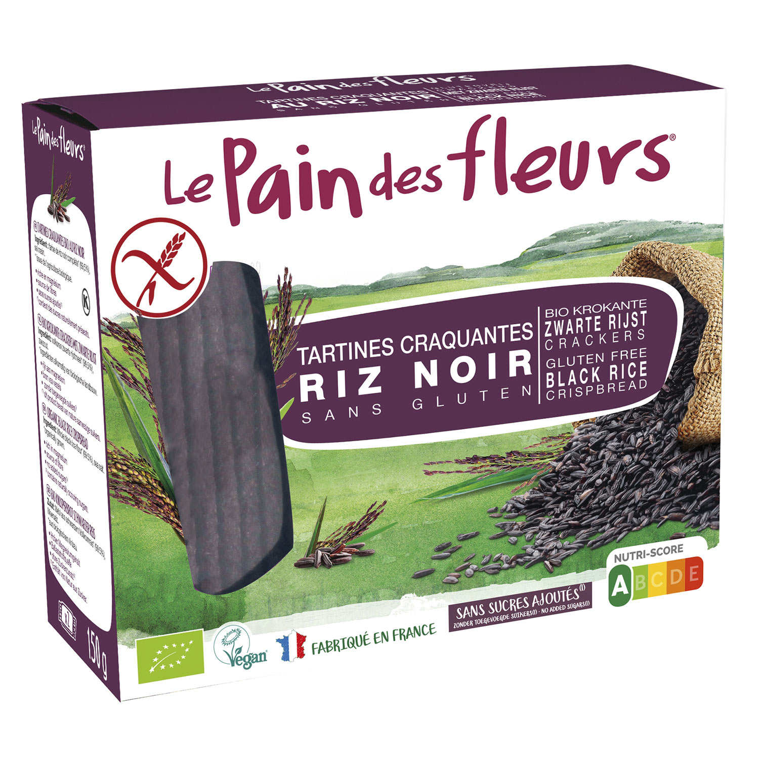 Le Pain des Fleurs au riz noir bio – sans gluten