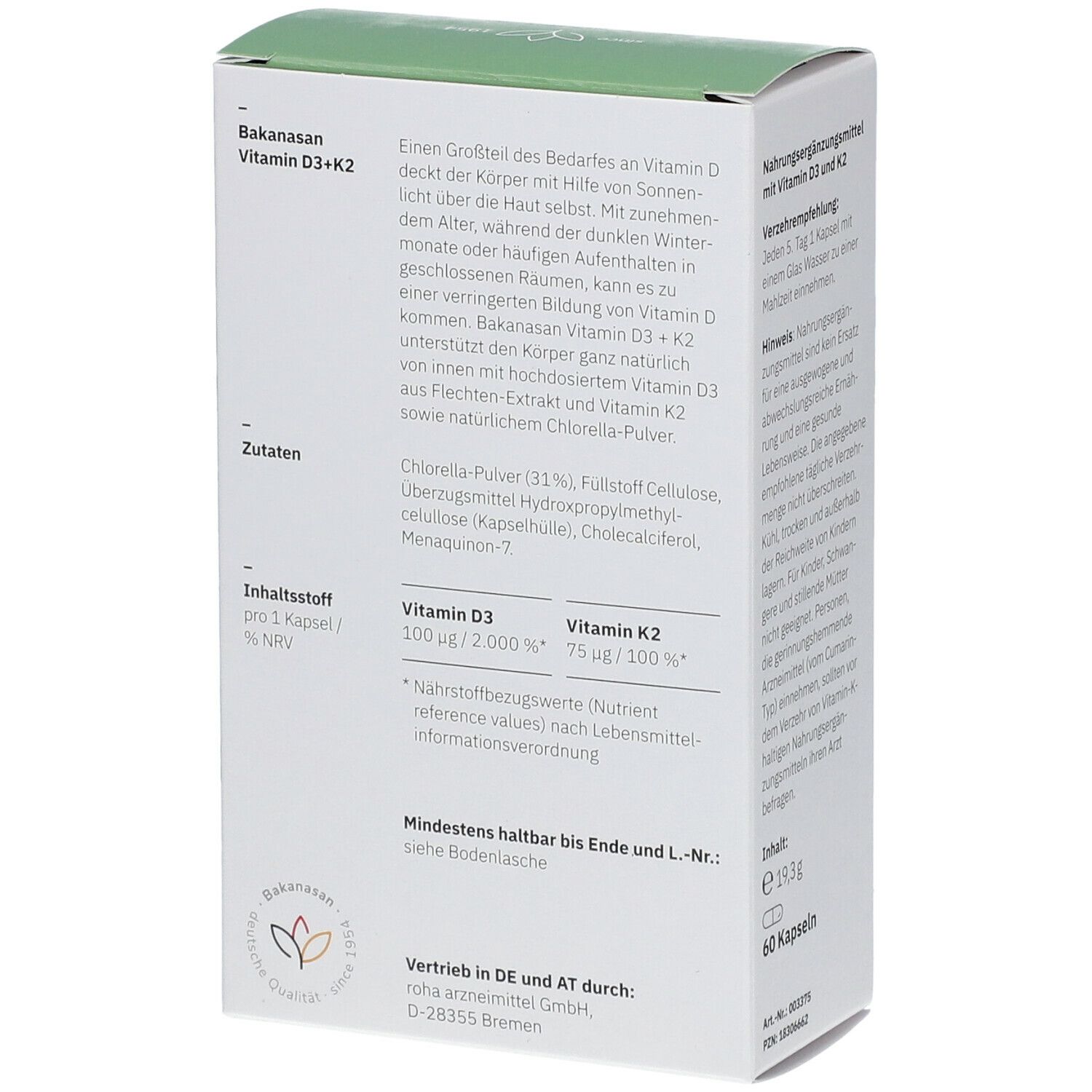 Bakanasan® Vitamin D3 + K2 4.000 I.E.