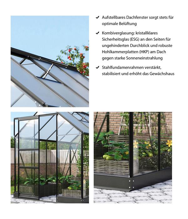 Vitavia Gewächshaus Pontos 6200, ESG 3 mm/HKP