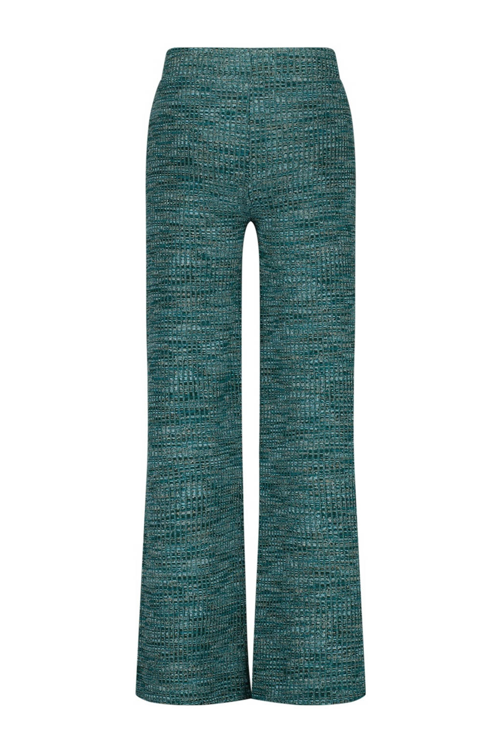 Vingino gemêleerde wide leg broek petrol