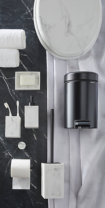 Pot à balai WC Elland marbre GoodHome