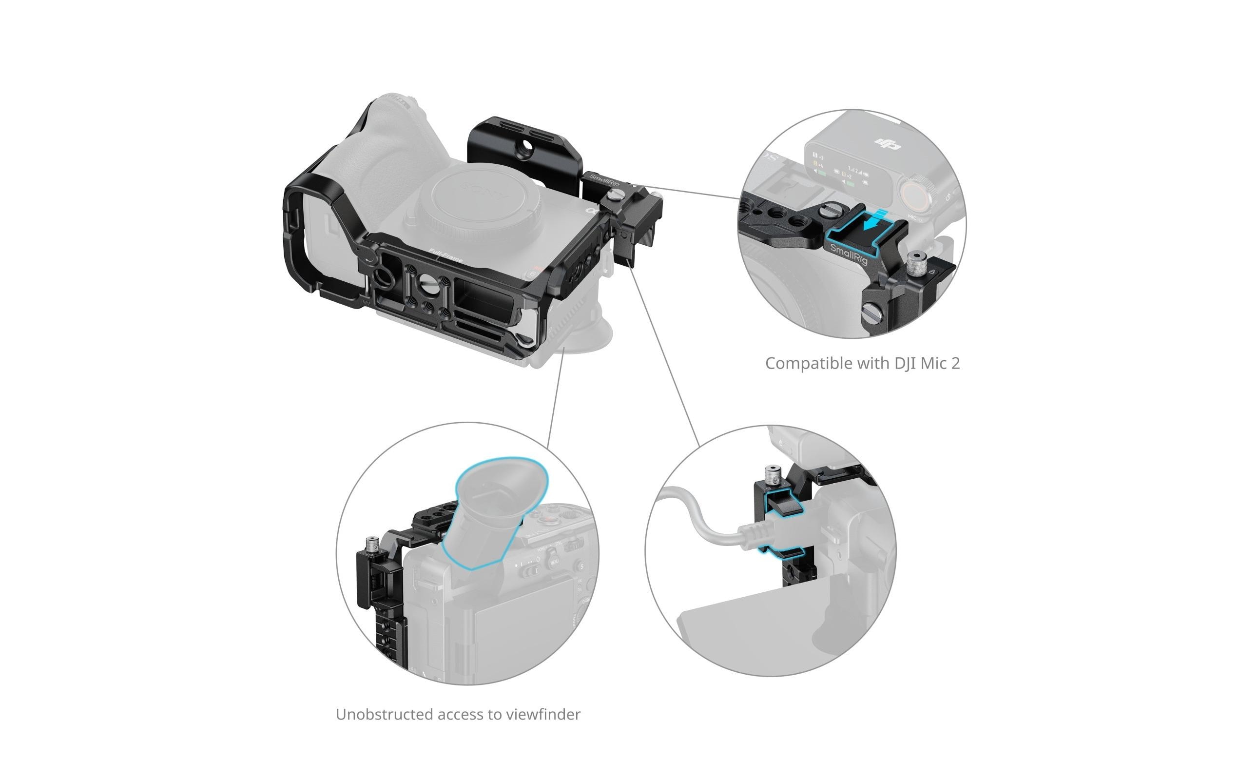 Cage Kit für Sony FX2 5588<br>Bietet umfassenden Schutz und zahlreiche Befestigungsmöglichkeiten