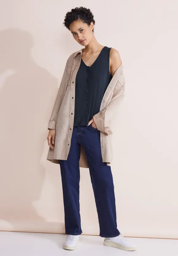 Top im Seiden Look - deep blue