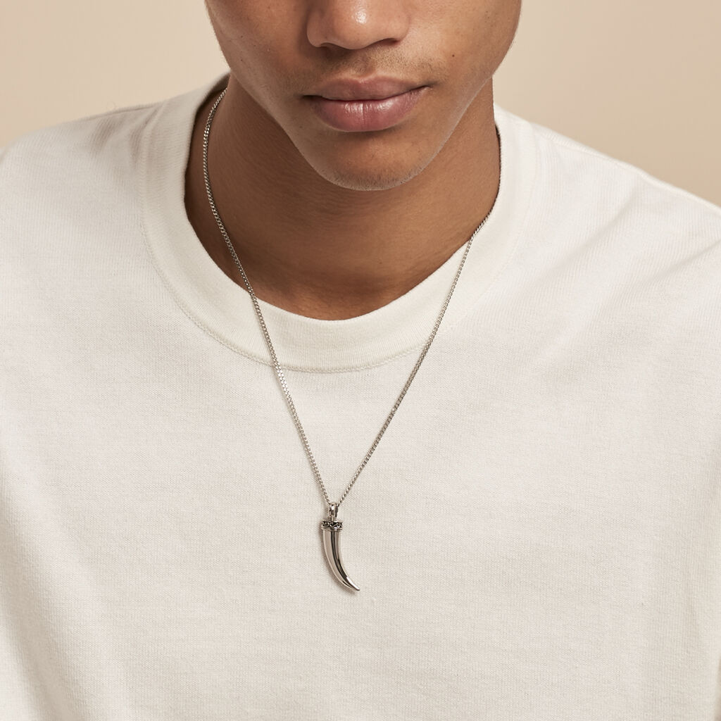 Pendentif Acier Blanc Wassim