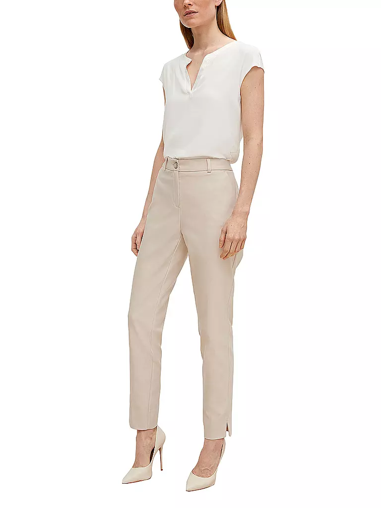 COMMA Hose Slim Fit 7/8 beige