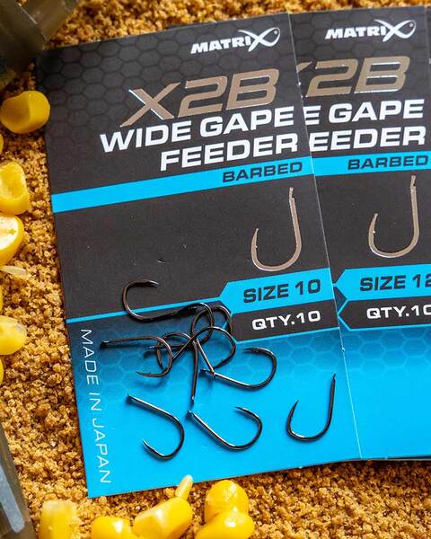 Hameçons pour Poissons Blancs Matrix X2B Wide Gape Feeder (10 pièces)