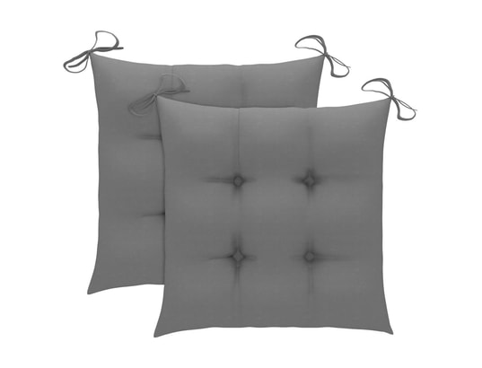 VIDAXL - Galette de chaise Coussins de chaise 2 pcs gris 50x50x7 cm tissu