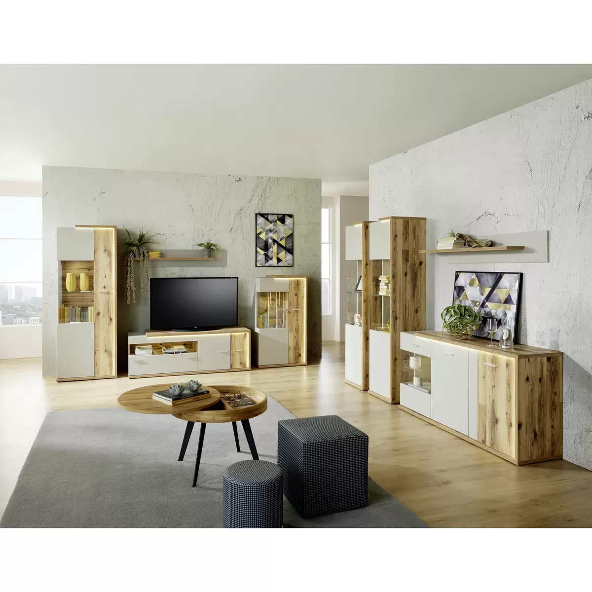 Wandboard Ambiente braun,grau