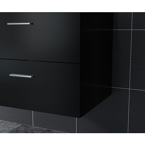 Bergamo one-pack bademøbelsæt 65 cm - mat sort