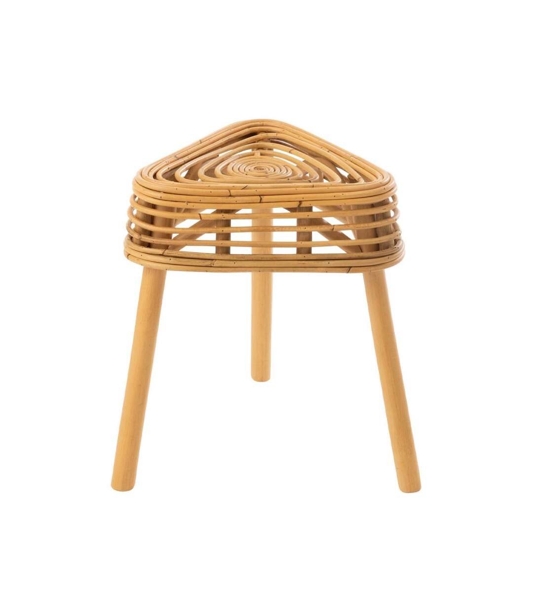 Paris Prix - Tabouret En Rotin triangulaire 42cm Naturel