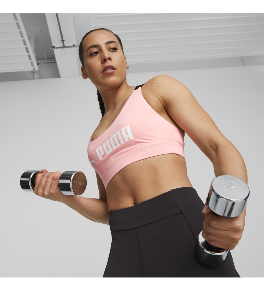 Sutiã de treino Puma Fit Mid Impact, rosa
