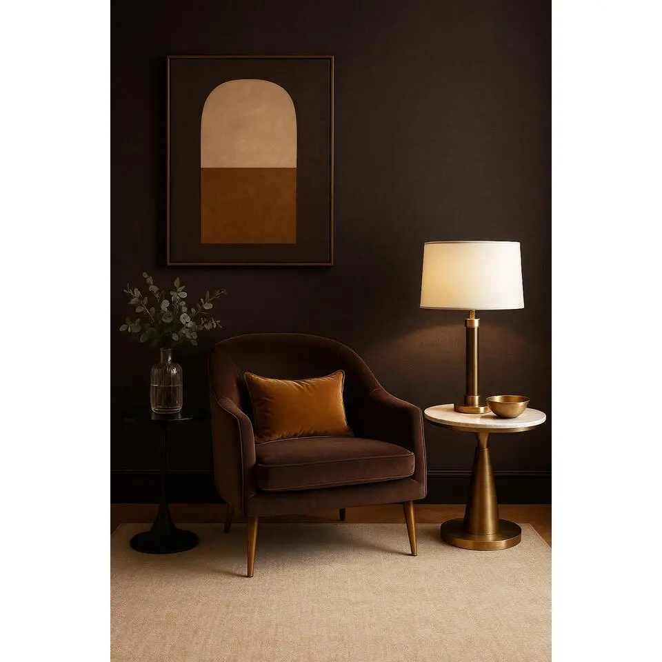 Dutch Wallcoverings Vliesbehang Linen & Textures uni - darkchoco - 10,05m x 53cm