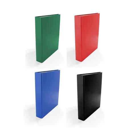 Livepac Office Ringbuch DIN A5, 4-Ring, 4 Stück je 1x in grün, rot, blau und schwarz
