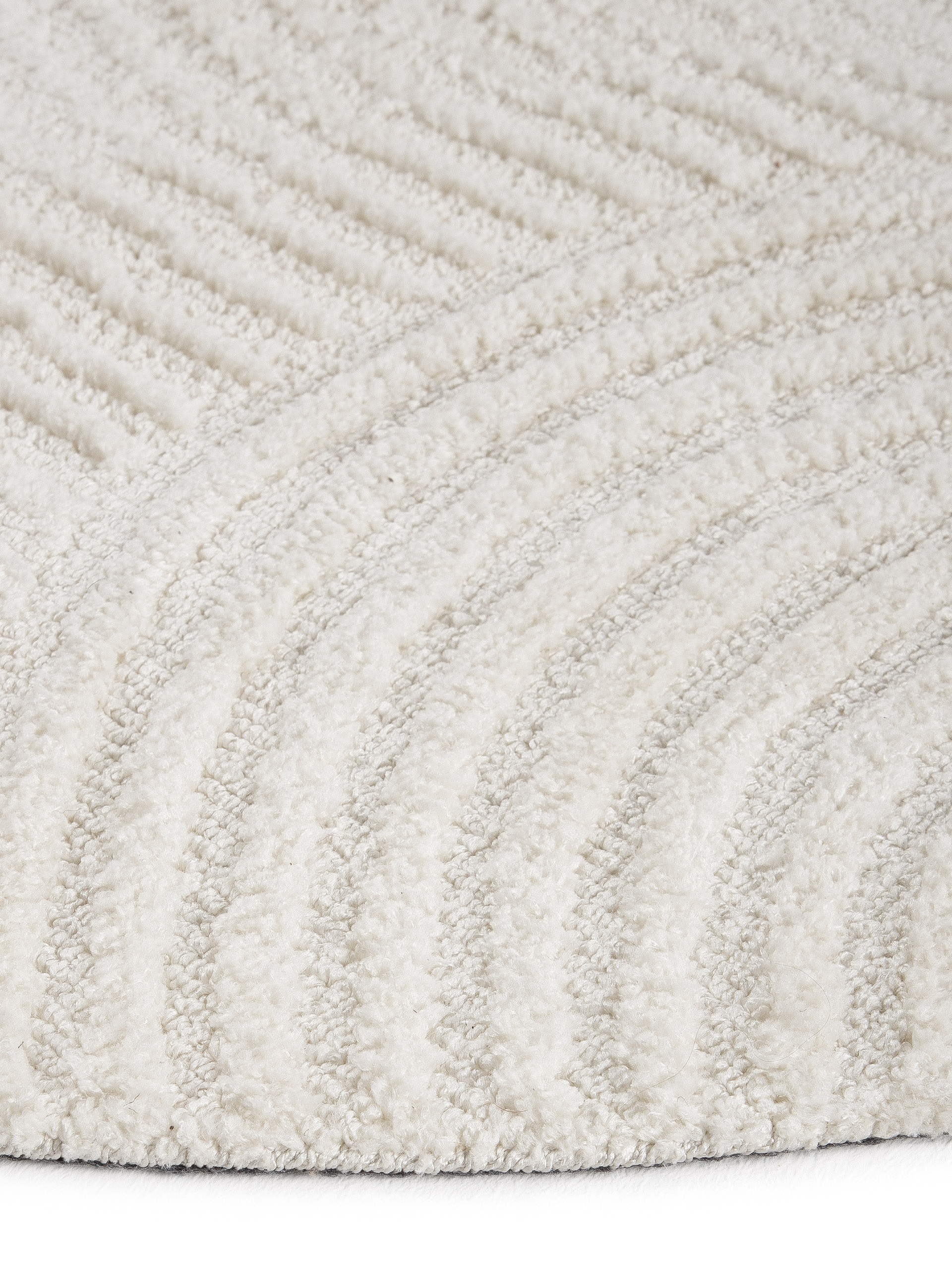carpetfine Teppich »Holly Zen 1« rund 12 mm Höhe Hoch-Tief-Effekt, geometrisch, Zeitloses Design, dekoratives Highlight