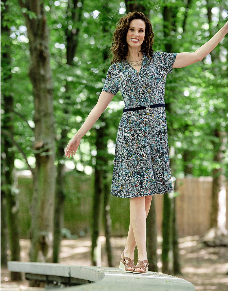 Robe imprimé bleu