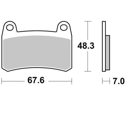 Plaquettes de freins SBS 933HS Sinter Métal Fritté Avant