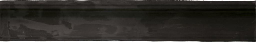 Tegelsample: Jabo Moldura Colonial Black tegelplint 5x30cm glans