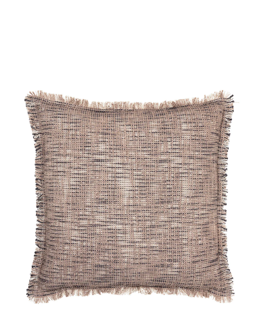 Cozy Living  Maya pudebetræk m. frynser - Ash Brown Blend