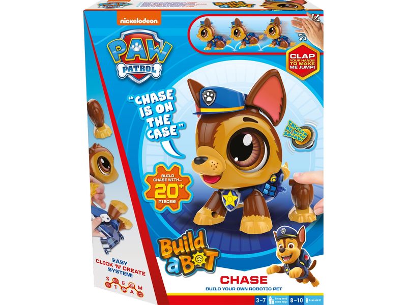 Waldmeier Build a Bot Paw Patrol Chase Paw Patrol-Roboterhund zum Zusammenbauen