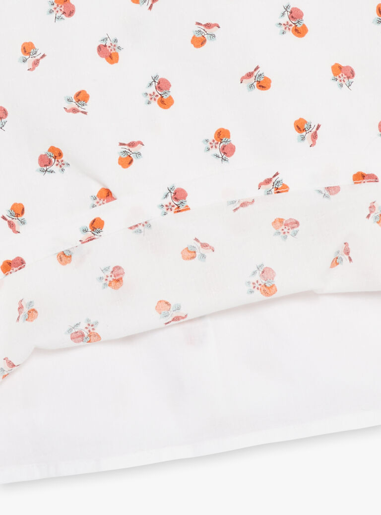 Blouse écrue à imprimé fruits