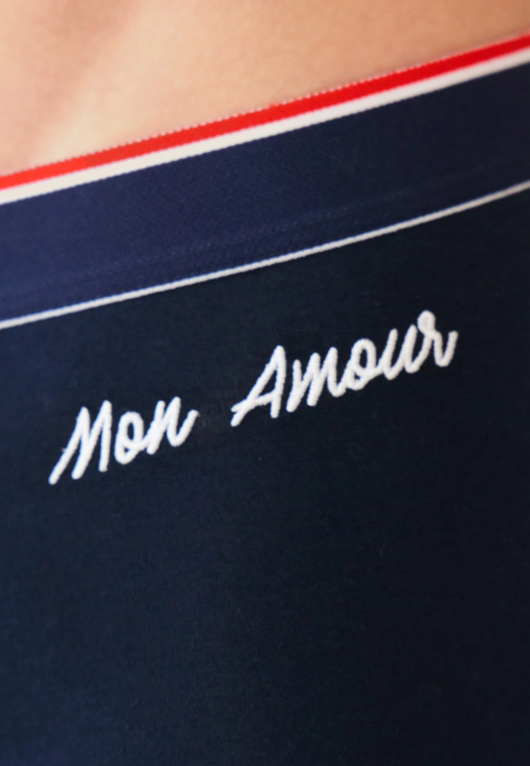 Boxer en coton brodé-Marius Bleu Amour