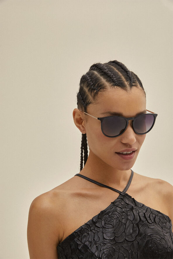 Pilgrim VANILLE sunglasses black/gold Sort