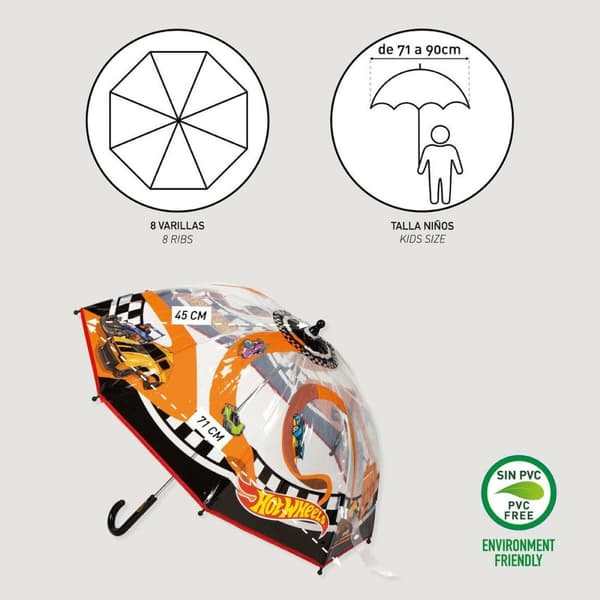 Paraply Hot Wheels Ø 71 cm