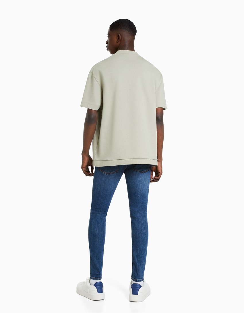 calças jeans super skinny