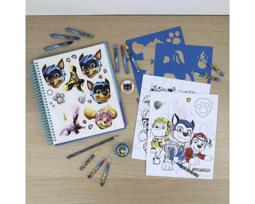Paw Patrol stencil- en schilderset, 4-delig.