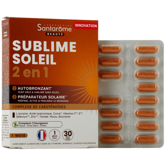 Santarome Sublime Soleil 2 en 1 - Autobronzant, Préparateur solaire