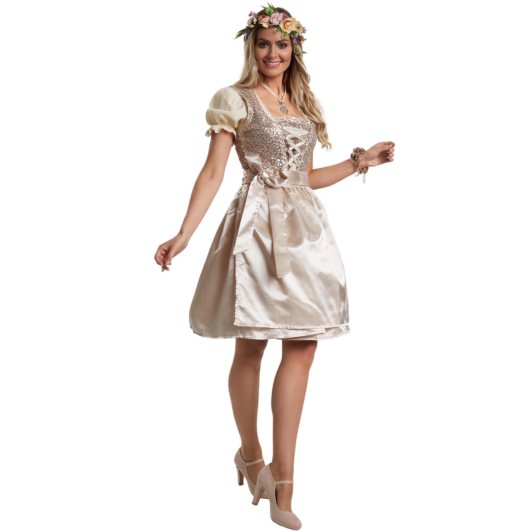 tectake® Frauenkostüm Mini-Dirndl Burgau Modell 2
