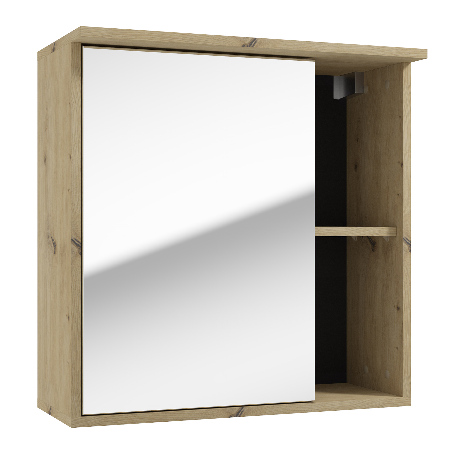 Spiegelschrank - Artisan Eiche - anthrazit - 60 cm breit