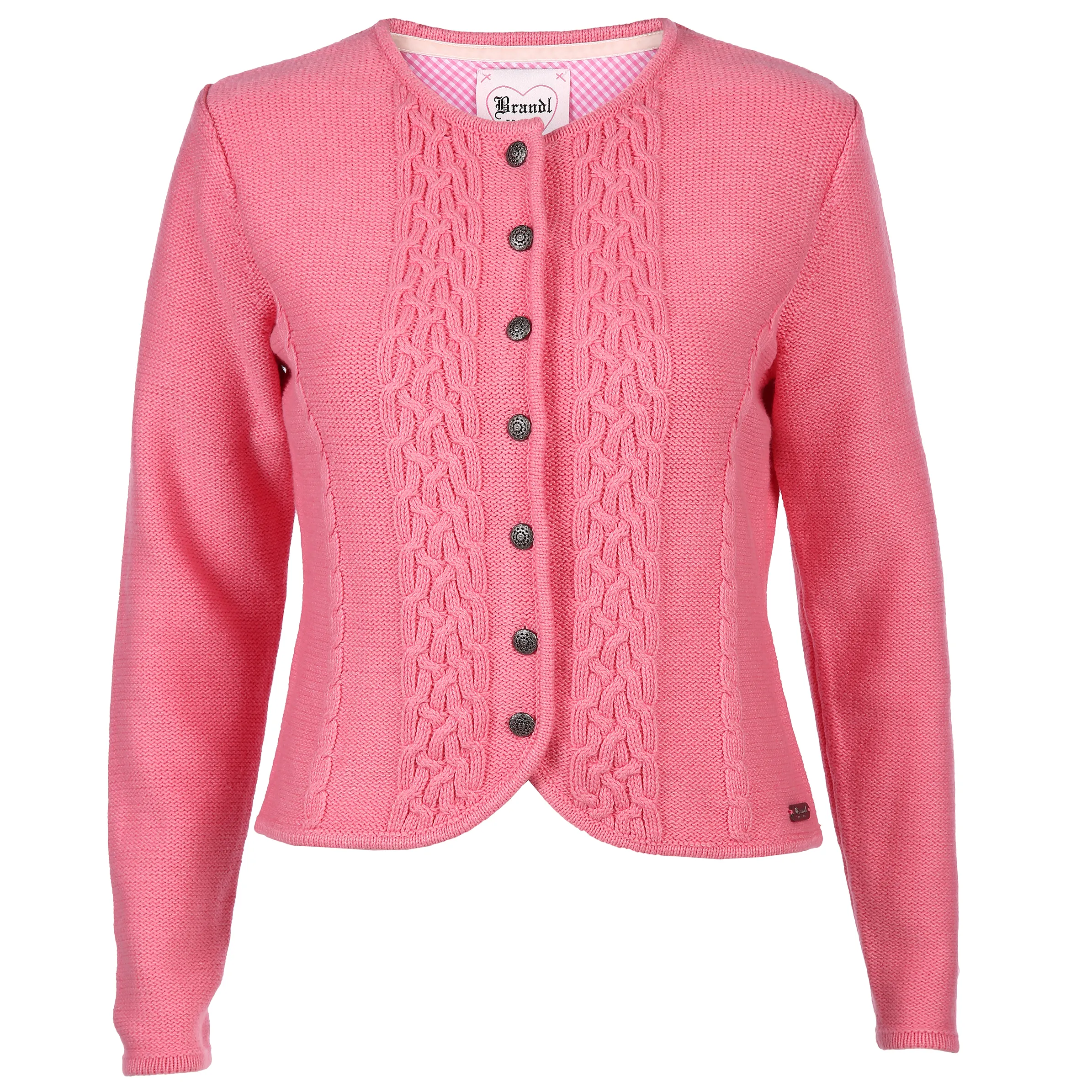 Damen Trachten Strickcardigan mit Zopfmuster