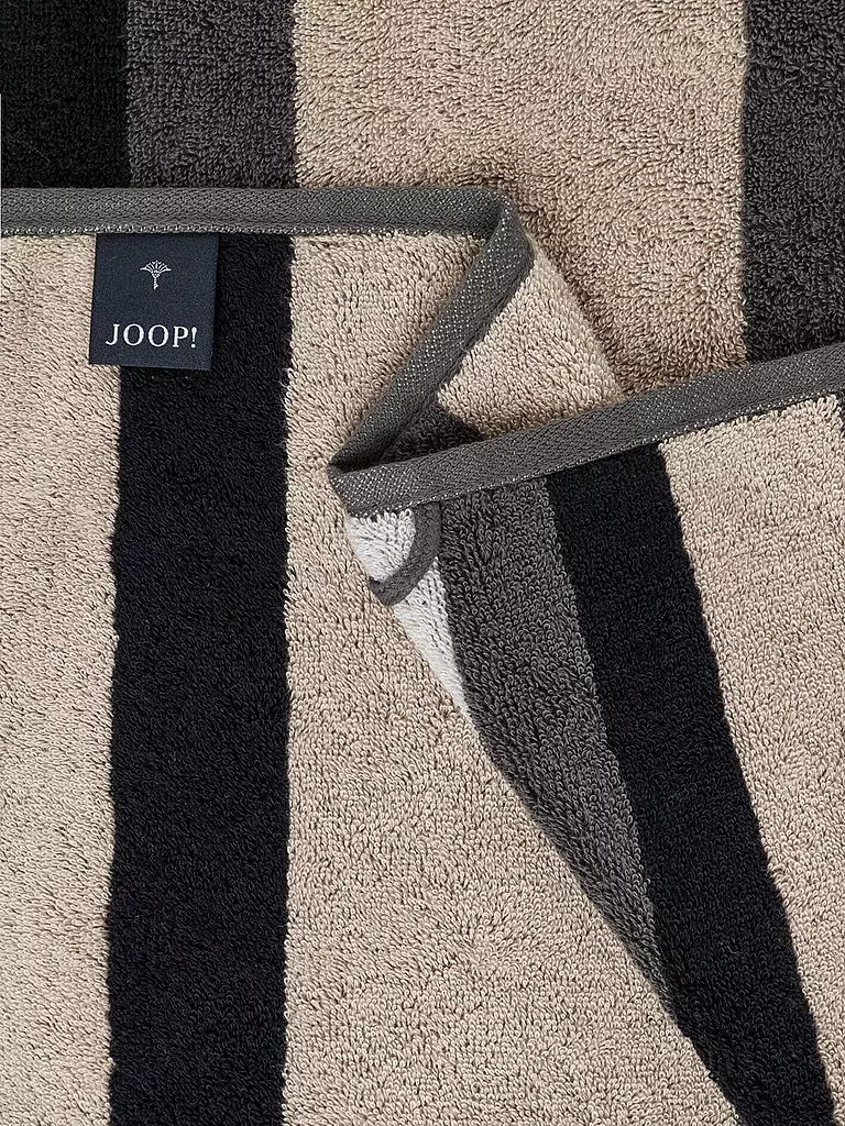 JOOP Duschtuch VIBE STREIFEN 80x150cm Stein grau
