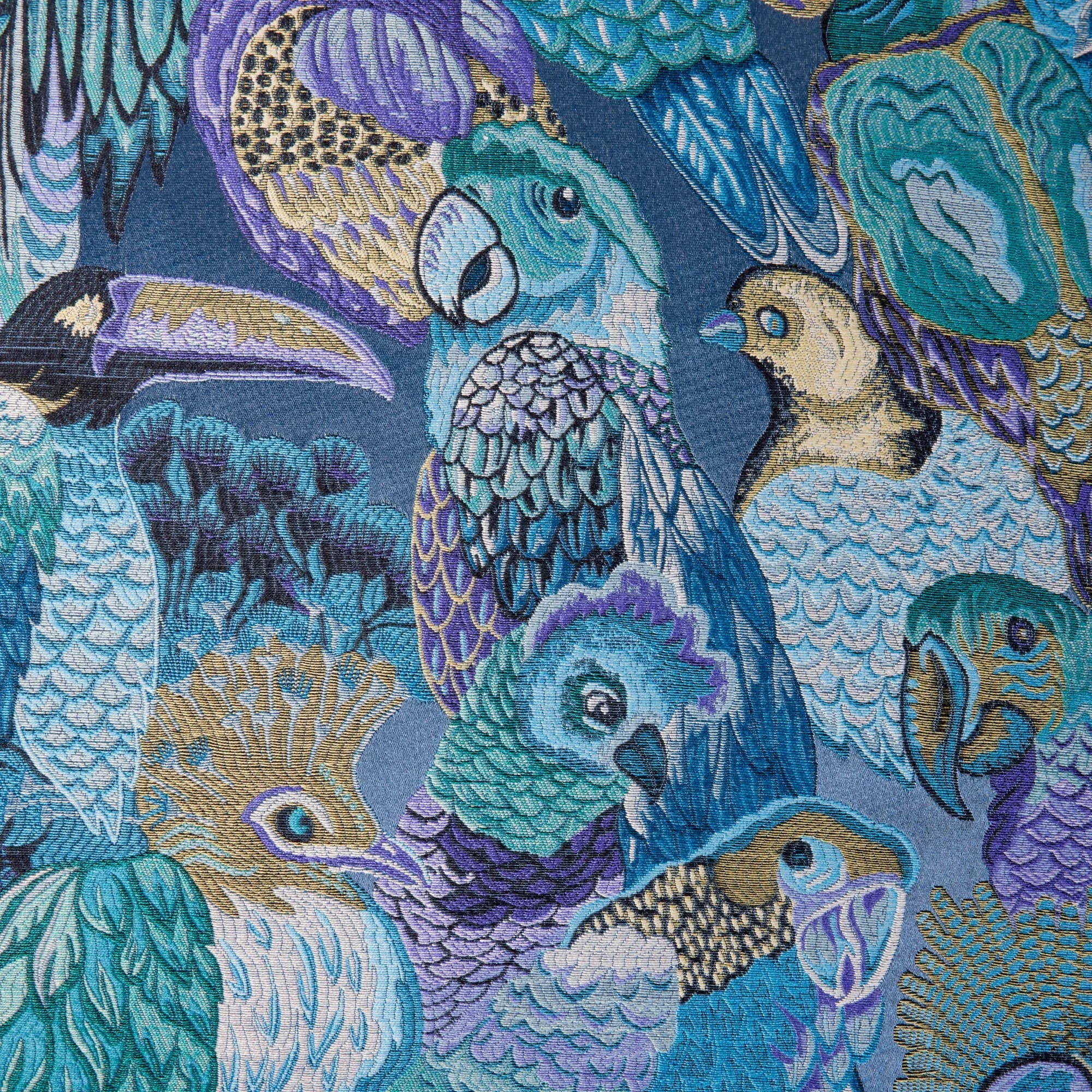 JUNGLE BIRDS - Housse de coussin | Bleu
