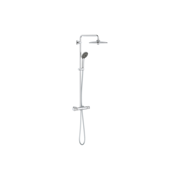 Grohe regendoucheset Quickfix Vitalio Joy - hoofddouche 26 cm -  met handdouche en thermostaatkraan 3 standen chroom  - hartafstand kraan 15 cm