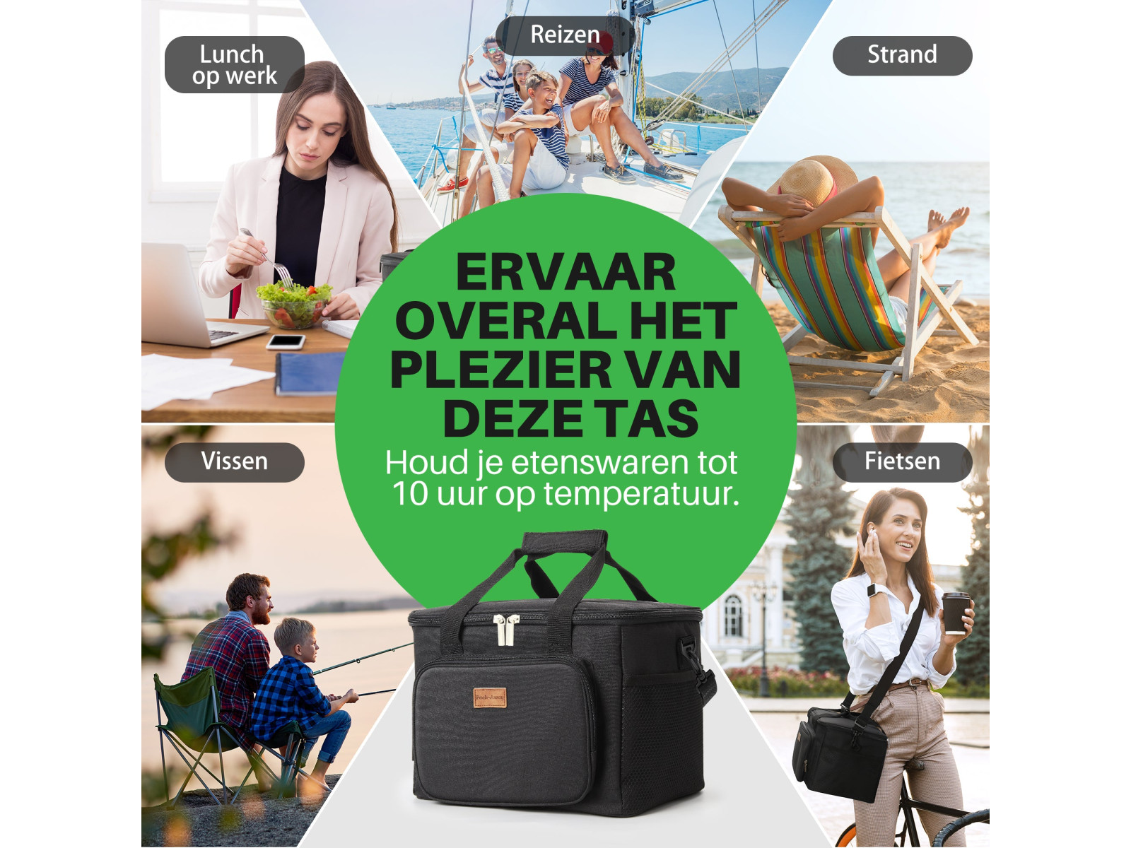 Packaway 15 liter koeltas - Black