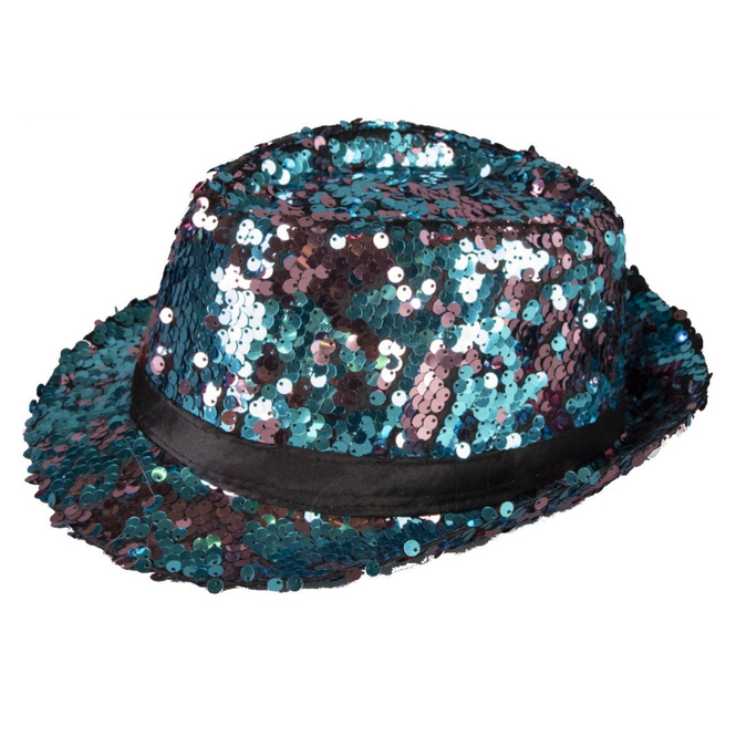 Fedora - Pailletten - für Erwachsene - verschiedene Farben