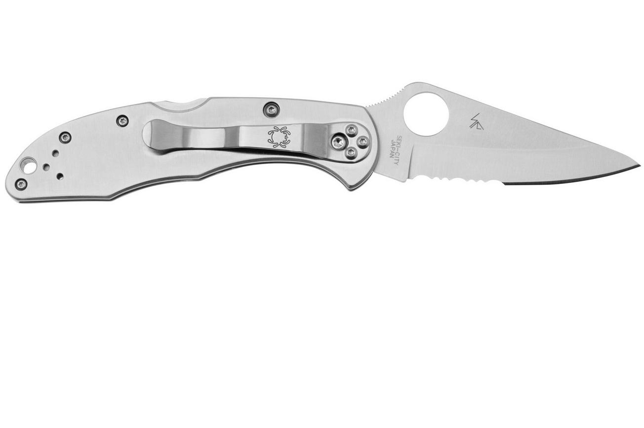 Spyderco Delica 4 Stainless Steel C11PS partly serrated zakmes