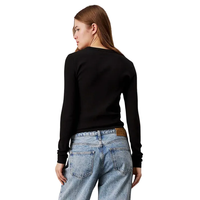 Calvin Klein Rib Longsleeve Shirt Dames