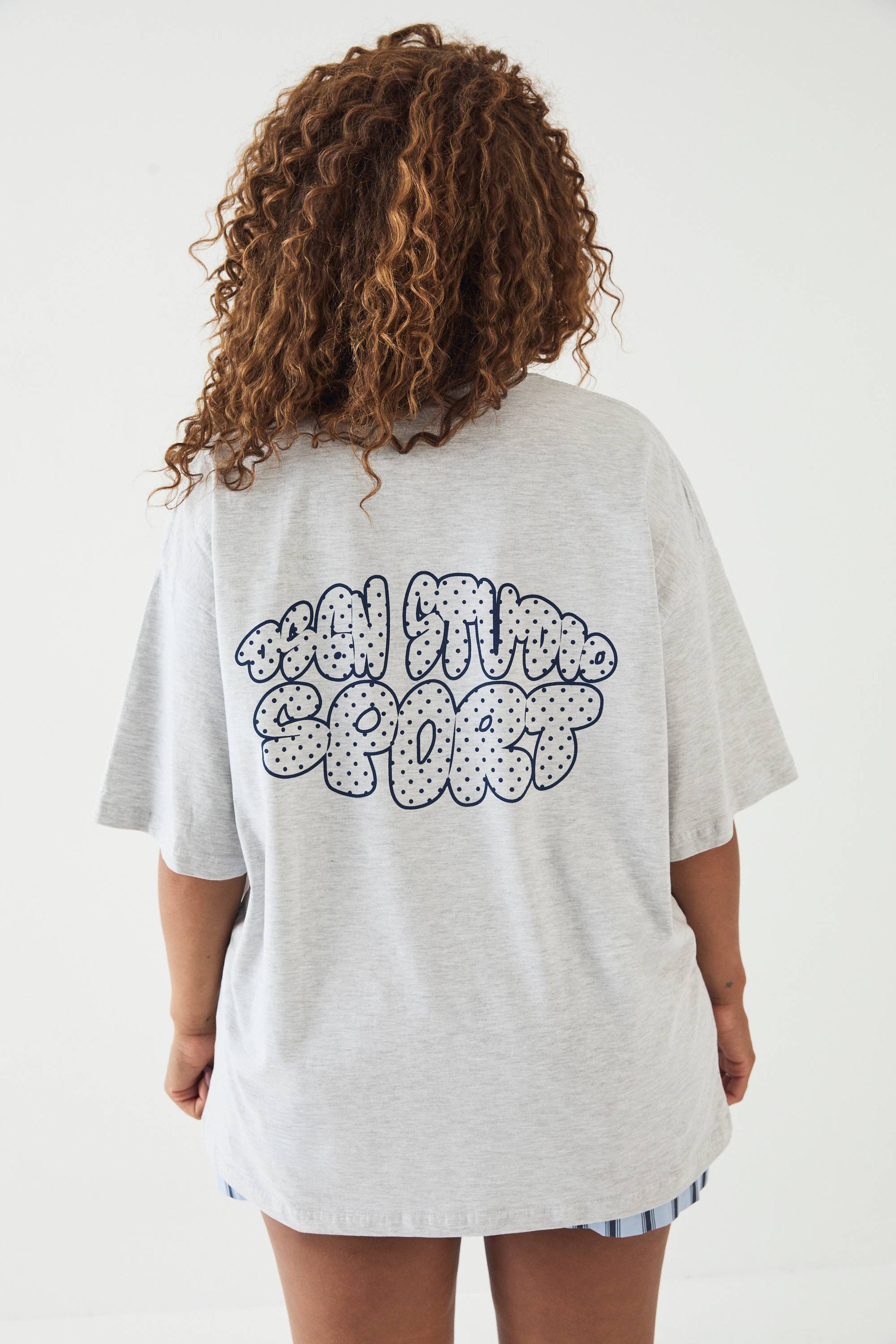 T-shirt Oversize Imprimé Bulles À Pois Dsgn Studio